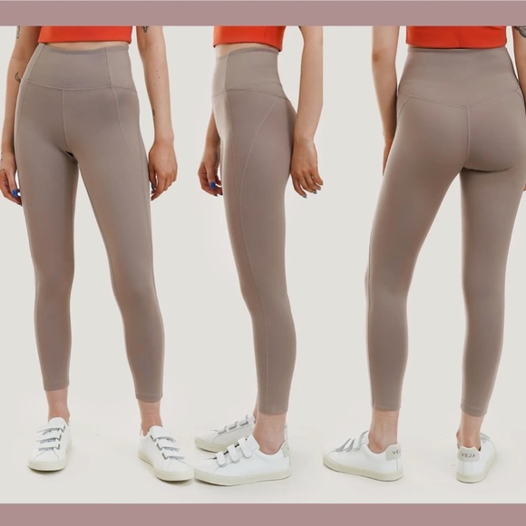 NWT Girlfriend Collective [ XXL ] High‎ Waist 7/8 Leggings in Limestone - Picture 3 of 12